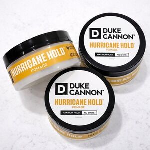 Duke Cannon Hurricane Hold Pomade LOT OF 3- 2 oz Each- Maximum Hold No Shine